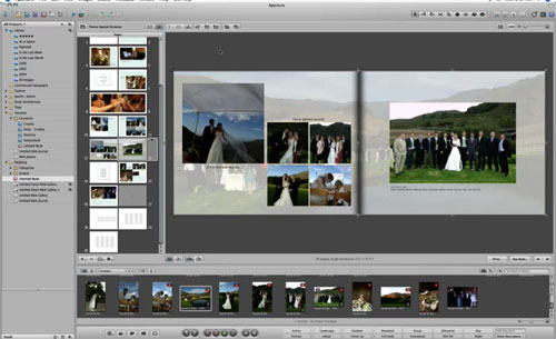 Screen shot of book making in AppleAperture
