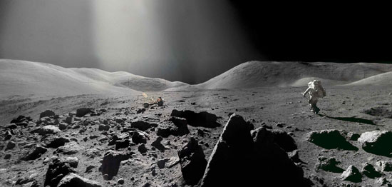 Panorama of appollo 17 mission (32kb)