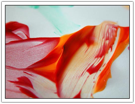 Finger paint on white paper (50KB)